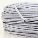 Textilkabel Silber 1-adrig 1x0,75mm² H05V-K Einzeladerleitung