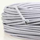 Textilkabel Stoffkabel silber 1-adrig 1x0,75mm²...
