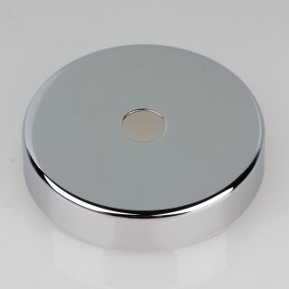Abschluss-Kaschierung 57x11mm Metall verchromt mit Rand für Lampen und Leuchtenbau