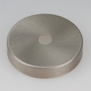 Abschluss-Kaschierung 57x11mm Metall Edelstahloptik mit Rand für Lampen und Leuchtenbau