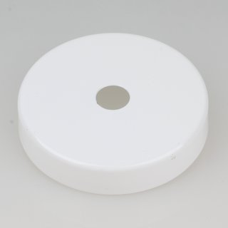 Lampen Abschluß Kaschierung weiß lackiert 57x11mm mit Mittelloch 10,2mm