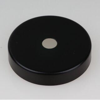 Abschluss-Kaschierung 57x11mm Metall schwarz mit Rand für Lampen und Leuchtenbau