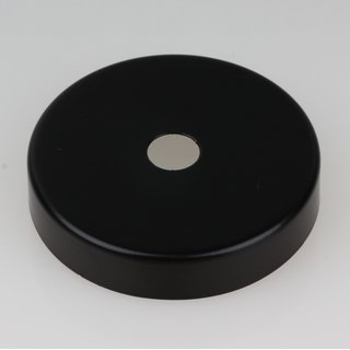 Lampen Abschluß Kaschierung schwarz lackiert 57x11mm mit Mittelloch 10,2mm