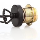 Lampen Abschluß Kaschierung schwarz lackiert 57x11mm mit Mittelloch 10,2mm