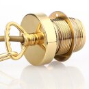 Abschluss-Kaschierung 57x11mm Metall Messing poliert mit Rand für Lampen und Leuchtenbau