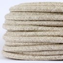 Textilkabel Stoffkabel kiesel 3-adrig 3x0,75...
