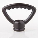 Zahnringnippel Metall schwarz 42mm mit M10x1 Durgangsgewinde für Lampen und Leuchtenbau