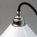 Vintage Metall Lampenschirm wei&szlig; pulverbeschichtet passend f&uuml;r E27 Fassung mit Au&szlig;engewinde