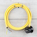 Textilkabel Gelb 3-adrig mit Schutzkontakt-Winkelstecker...