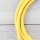Textilkabel Anschlussleitung Zuleitung 2-5m gelb mit Schutzkontakt-Winkelstecker