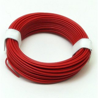 10 Meter Schaltlitzen Kabel rot 1-adrig 1x0,14mm²