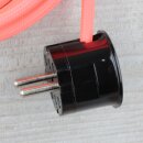 Textilkabel Neon-Magenta 3-adrig mit Schutzkontakt-Winkelstecker Anschlussleitung Zuleitung 1-5m