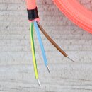 Textilkabel Neon-Magenta 3-adrig mit Schutzkontakt-Winkelstecker Anschlussleitung Zuleitung 1-5m