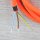 Textilkabel Anschlussleitung Zuleitung 2-5m neon orange mit Schutzkontakt-Winkelstecker