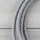 Textilkabel Anschlussleitung Zuleitung 2-5m steingrau mit Schutzkontakt-Winkelstecker
