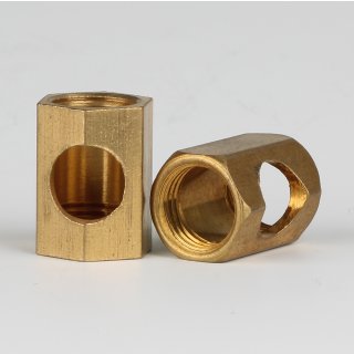 M10x1 Auslass-Muffe Gewinde-Adapter 6-kant 12x17mm Messing 1 Auslass