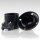 E27 Lampenfassung Thermoplast/Kunststoff schwarz mit Dach und Gewindemantel 250V/4A