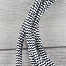 Textilkabel Lampenpendel 1-5m schwarz-weiß Zick-Zack mit E14 Fassung Kunststoff schwarz