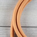 Textilkabel Englisch-Gold E14 Lampenfassung mit Glattmantel Kunststoff schwarz