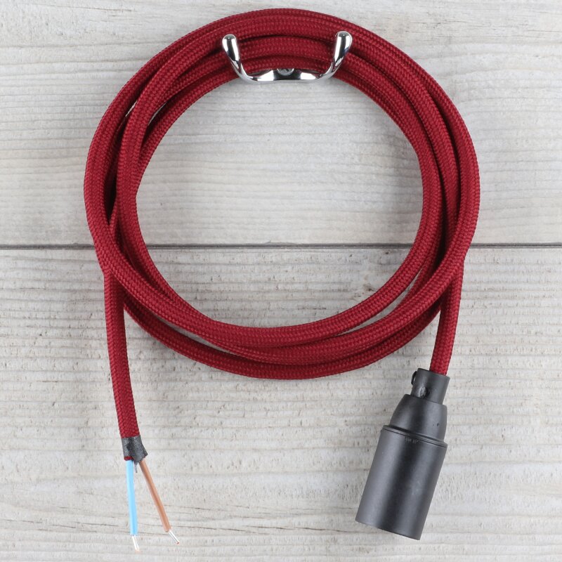 Produktbild von Textilkabel 3x0,75mm² – 10 Meter, Schwarz, 3-adrig, Flexibel, Für Lampen & DIY, Vintage-Stil, 300V