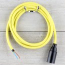 Textilkabel Lampenpendel 1-5m gelb mit E14 Fassung...