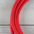 Textilkabel Rot E14 Lampenfassung mit Glattmantel Kunststoff schwarz