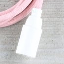 Textilkabel Lampenpendel 1-5m rosa mit E14 Fassung Kunststoff weiß