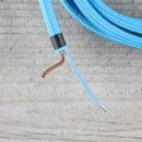 Textilkabel Anschlussleitung Zuleitung 1-5m hellblau mit...
