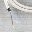 Textilkabel Kiesel 2-adrig mit Euro-Flachstecker...