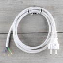 2 m Netzkabel Anschlusskabel 3x0,75mm² weiß...