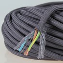 Textilkabel Stoffkabel graphit-grau 3-adrig 3x0,75 Zug-Pendelleitung S03RT-F 3G0,75 