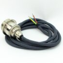 Textilkabel Graphit-Grau mit Vintage E27 Lampenfassung Messing vernickelt und 2 Schraubringe 1-5m