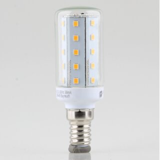 E14 GreenLED Röhrenlampe Leuchtmittel klar 4W 230V 3000K warmweiß 400 Lumen