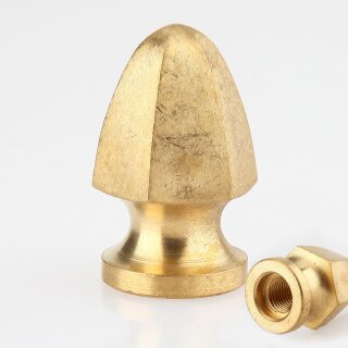 M10x1 Abschlussknopf Zierknopf 23x35mm Messing für Lampen und Leuchtenbau