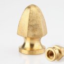 M10x1 Abschlussknopf Zierknopf 23x35mm Messing für Lampen und Leuchtenbau