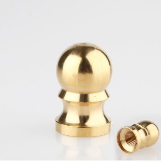 M10x1 Abschlussknopf Zierknopf 16x25mm Messing für Lampen und Leuchtenbau