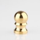 M10x1 Abschlussknopf Zierknopf 16x25mm Messing für Lampen und Leuchtenbau