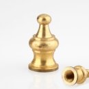 M10x1 Abschlussknopf Zierknopf 18x33mm Messing für Lampen und Leuchtenbau