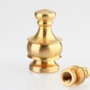 M10x1 Abschlussknopf Zierknopf 20x34mm Messing für Lampen und Leuchtenbau