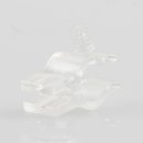 Kabelclip Kabelhalter Seilhalter-Clip mit Madenschraube für Stahlseile Lampen-Kabel 7.0-8.5mm + Drahtseil 1.0-2.0mm Kunststoff transparent