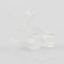 Kabelclip Kabelhalter Seilhalter-Clip mit Madenschraube für Stahlseile Lampen-Kabel 7.0-8.5mm + Drahtseil 1.0-2.0mm Kunststoff transparent