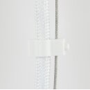 Kabelclip Kabelhalter Seilhalter-Clip für Stahlseile Lampen-Kabel 7.0-8.5mm + Drahtseil 1.0-2.0mm Kunststoff weiß