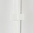 Kabelclip Kabelhalter Seilhalter-Clip für Stahlseile Lampen-Kabel 5.0-6.5mm + Drahtseil 1.0-2.0mm Kunststoff weiß