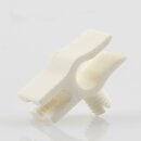 Kabelclip Kabelhalter Seilhalter-Clip für Stahlseile Lampen-Kabel 5.0-6.5mm + Drahtseil 1.0-2.0mm Kunststoff weiß