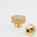 M4 Rändelknopf Abschlussknopf Zierknopf 15x10mm Messing für Lampen und Leuchtenbau