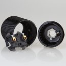 E27 Fassung Bakelit-Optik schwarz mit Außengewinde M10x1 IG 250V/4A