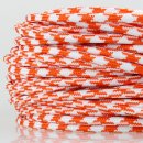 Textilkabel Stoffkabel Hahnenkamm Muster orange...