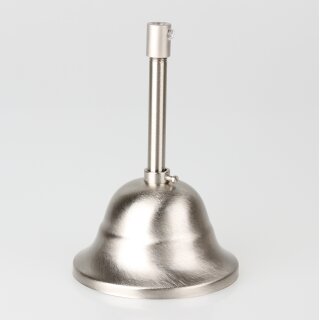 Lampen-Baldachin 90x61mm mit Pendelrohr und Zugentlaster Metall Edelstahl-Optik