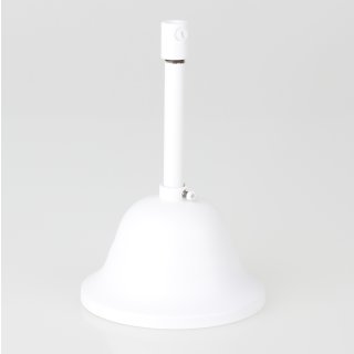 Lampen-Baldachin 90x61mm mit Pendelrohr und Zugentlaster Metall weiß