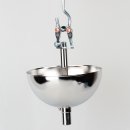 Lampen-Baldachin 50x100mm mit Pendelrohr und Zugentlaster Metall verchromt